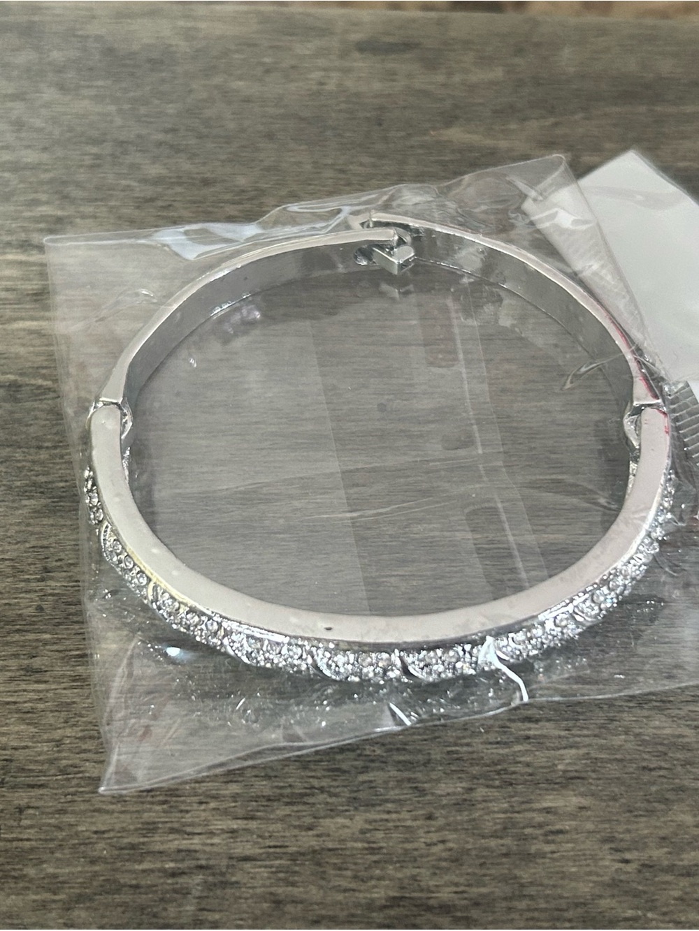 Crystal Accent Silver Bangle Bracelet - Women's Jewelry